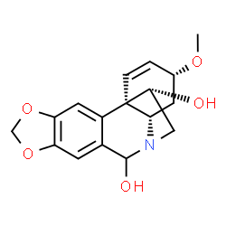 ChemSpider 2D Image | (3alpha,11S,13beta)-3-Methoxy-1,2-didehydrocrinan-6,11-diol | C17H19NO5