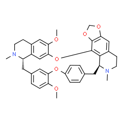 ChemSpider 2D Image | (14S,27S)-22,33-Dimethoxy-13,28-dimethyl-2,5,7,20-tetraoxa-13,28-diazaoctacyclo[25.6.2.2~16,19~.1~3,10~.1~21,25~.0~4,8~.0~14,39~.0~31,35~]nonatriaconta-1(33),3,8,10(39),16,18,21(36),22,24,31,34,37-dod
ecaene | C37H38N2O6