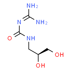 ChemSpider 2D Image | 1-Carbamimidoyl-3-[(2S)-2,3-dihydroxypropyl]urea | C5H12N4O3