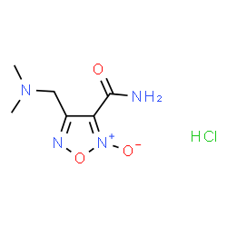 ChemSpider 2D Image | 4-[(Dimethylamino)methyl]-1,2,5-oxadiazole-3-carboxamide 2-oxide hydrochloride (1:1) | C6H11ClN4O3