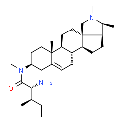 ChemSpider 2D Image | N-[(3beta)-Con-5-enin-3-yl]-N-methyl-D-isoleucinamide | C29H49N3O