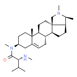 ChemSpider 2D Image | N-[(3beta)-Con-5-enin-3-yl]-N,N~2~-dimethyl-D-valinamide | C29H49N3O