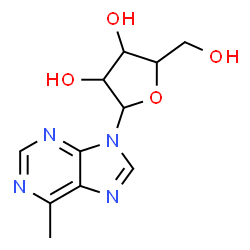 ChemSpider 2D Image | 6-Methyl-9-pentofuranosyl-9H-purine | C11H14N4O4