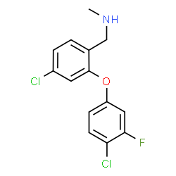 ChemSpider 2D Image | 1-[4-Chloro-2-(4-chloro-3-fluorophenoxy)phenyl]-N-methylmethanamine | C14H12Cl2FNO
