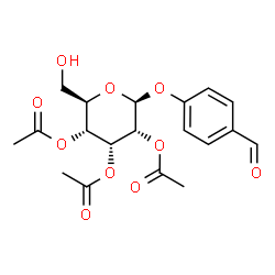 ChemSpider 2D Image | 4-Formylphenyl 2,3,4-tri-O-acetyl-beta-D-allopyranoside | C19H22O10