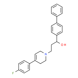 ChemSpider 2D Image | 1-(4-Biphenylyl)-3-[4-(4-fluorophenyl)-3,6-dihydro-1(2H)-pyridinyl]-1-propanol | C26H26FNO