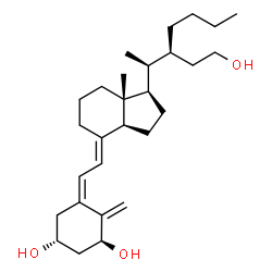 ChemSpider 2D Image | (1R,3S,5Z)-5-[(2E)-2-{(1R,3aS,7aR)-1-[(2S,3S)-3-(2-Hydroxyethyl)-2-heptanyl]-7a-methyloctahydro-4H-inden-4-ylidene}ethylidene]-4-methylene-1,3-cyclohexanediol | C28H46O3