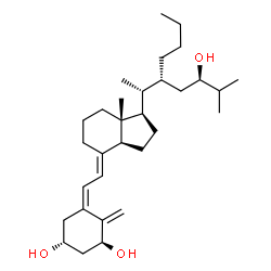 ChemSpider 2D Image | (1R,3S,5Z)-5-[(2E)-2-{(1R,3aS,7aR)-1-[(2R,3R,5R)-3-Butyl-5-hydroxy-6-methyl-2-heptanyl]-7a-methyloctahydro-4H-inden-4-ylidene}ethylidene]-4-methylene-1,3-cyclohexanediol | C31H52O3