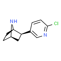 ChemSpider 2D Image | (1R,2R,4R)-2-(6-Chloro-3-pyridinyl)-7-azabicyclo[2.2.1]heptane | C11H13ClN2