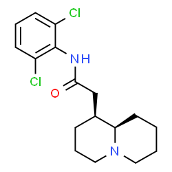 ChemSpider 2D Image | N-(2,6-Dichlorophenyl)-2-[(1S,9aR)-octahydro-2H-quinolizin-1-yl]acetamide | C17H22Cl2N2O