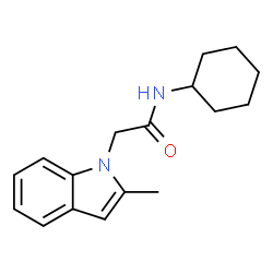 ChemSpider 2D Image | N-Cyclohexyl-2-(2-methyl-1H-indol-1-yl)acetamide | C17H22N2O