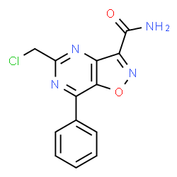 ChemSpider 2D Image | 5-(Chloromethyl)-7-phenyl[1,2]oxazolo[4,5-d]pyrimidine-3-carboxamide | C13H9ClN4O2