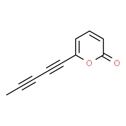 ChemSpider 2D Image | 6-(1,3-Pentadiyn-1-yl)-2H-pyran-2-one | C10H6O2