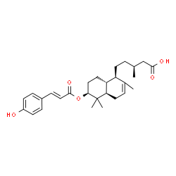 ChemSpider 2D Image | (3S)-5-[(1R,4aR,6S,8aR)-6-{[(2E)-3-(4-Hydroxyphenyl)-2-propenoyl]oxy}-2,5,5-trimethyl-1,4,4a,5,6,7,8,8a-octahydro-1-naphthalenyl]-3-methylpentanoic acid | C28H38O5