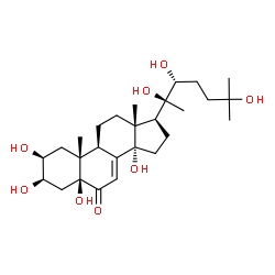 ChemSpider 2D Image | (2beta,3beta,5beta,20S,22R)-2,3,5,14,20,22,25-Heptahydroxycholest-7-en-6-one | C27H44O8