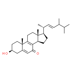 ChemSpider 2D Image | (3beta,22E,24xi)-3-Hydroxyergosta-5,8,22-trien-7-one | C28H42O2