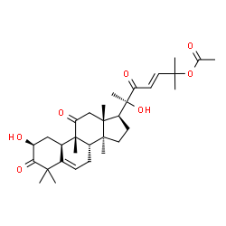 ChemSpider 2D Image | (2S,4R,9beta,20S,23E)-2,20-Dihydroxy-9,10,14-trimethyl-1,11,22-trioxo-4,9-cyclo-9,10-secocholesta-5,23-dien-25-yl acetate | C32H46O7