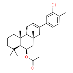 ChemSpider 2D Image | (6beta,9beta)-13-(3-Hydroxy-4-methylphenyl)-8-methylpodocarp-12-en-6-yl acetate | C27H38O3
