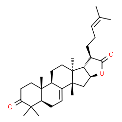ChemSpider 2D Image | (13alpha,14beta,16beta,17alpha,20R)-16,21-Epoxylanosta-7,24-diene-3,21-dione | C30H44O3
