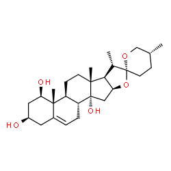 ChemSpider 2D Image | (1beta,3beta,25R)-Spirost-5-en-1,3,14-triol | C27H42O5