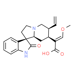 ChemSpider 2D Image | (16E)-17-Methoxy-2-oxocorynoxa-16,18-dien-16-carboxylic acid | C21H24N2O4