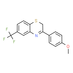 ChemSpider 2D Image | 3-(4-Methoxyphenyl)-6-(trifluoromethyl)-2H-1,4-benzothiazine | C16H12F3NOS