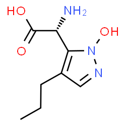 ChemSpider 2D Image | (2R)-Amino(1-hydroxy-4-propyl-1H-pyrazol-5-yl)acetic acid | C8H13N3O3