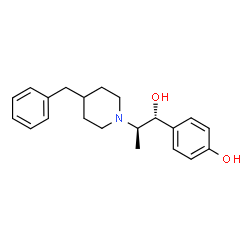 ChemSpider 2D Image | 4-[(1R,2R)-2-(4-Benzyl-1-piperidinyl)-1-hydroxypropyl]phenol | C21H27NO2