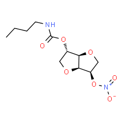 ChemSpider 2D Image | 1,4:3,6-Dianhydro-2-O-(butylcarbamoyl)-5-O-nitro-D-glucitol | C11H18N2O7