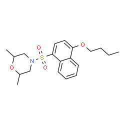 ChemSpider 2D Image | 4-[(4-Butoxy-1-naphthyl)sulfonyl]-2,6-dimethylmorpholine | C20H27NO4S