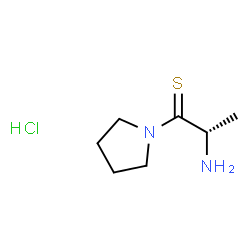ChemSpider 2D Image | (2S)-2-amino-1-(pyrrolidin-1-yl)propane-1-thione hydrochloride | C7H15ClN2S