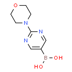 ChemSpider 2D Image | 2-morpholinopyrimidin-5-ylboronic acid | C8H12BN3O3