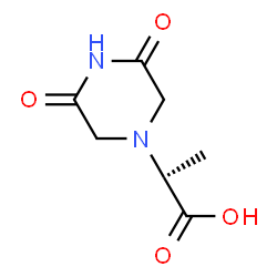 ChemSpider 2D Image | (S)-2-(3,5-dioxopiperazin-1-yl)propanoic acid | C7H10N2O4