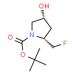 ChemSpider 2D Image | (2r,4r)-n-boc-2-(fluoromethyl)-4-hydroxypyrrolidine | C10H18FNO3