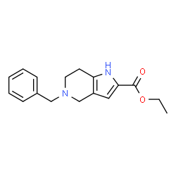 ChemSpider 2D Image | Ethyl 5-benzyl-4,5,6,7-tetrahydro-1H-pyrrolo[3,2-c]pyridine-2-carboxylate | C17H20N2O2