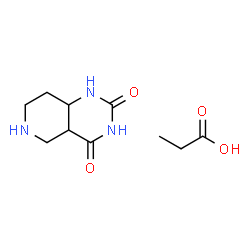 ChemSpider 2D Image | Hexahydropyrido[4,3-d]pyrimidine-2,4(1H,3H)-dione propionate | C10H17N3O4