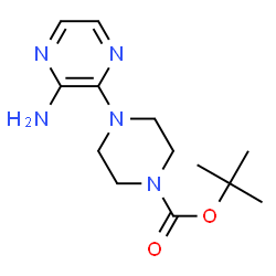 ChemSpider 2D Image | 2-Amino-3-(4-Boc-piperazin-1-yl)pyrazine | C13H21N5O2