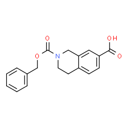 ChemSpider 2D Image | 2-((benzyloxy)carbonyl)-1,2,3,4-tetrahydroisoquinoline-7-carboxylic acid | C18H17NO4