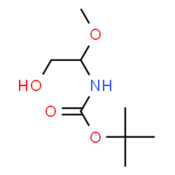 ChemSpider 2D Image | tert-Butyl (2-hydroxy-1-methoxyethyl)carbamate | C8H17NO4