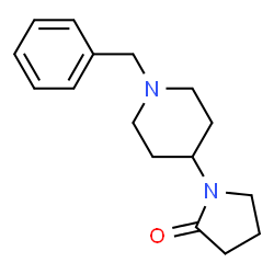 ChemSpider 2D Image | 1-(1-Benzyl-4-piperidinyl)-2-pyrrolidinone | C16H22N2O