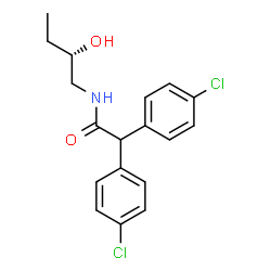 ChemSpider 2D Image | 2,2-Bis(4-chlorophenyl)-N-[(2S)-2-hydroxybutyl]acetamide | C18H19Cl2NO2