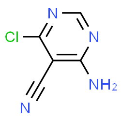 ChemSpider 2D Image | 4-Amino-6-chloro-5-pyrimidinecarbonitrile | C5H3ClN4