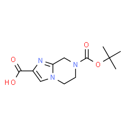 ChemSpider 2D Image | 7-(1,1-Dimethylethyl) 5,6-dihydroimidazo[1,2-a]pyrazine-2,7(8H)-dicarboxylate | C12H17N3O4