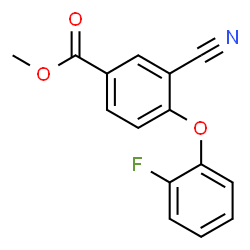 ChemSpider 2D Image | Methyl 3-cyano-4-(2-fluorophenoxy)benzoate | C15H10FNO3