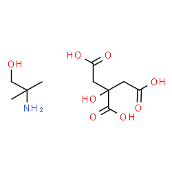 ChemSpider 2D Image | 2-Amino-2-methyl-1-propanol 2-hydroxy-1,2,3-propanetricarboxylate (1:1) | C10H19NO8
