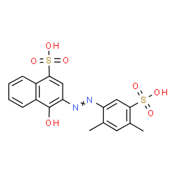 ChemSpider 2D Image | 3-[(2,4-Dimethyl-5-sulfophenyl)diazenyl]-4-hydroxy-1-naphthalenesulfonic acid | C18H16N2O7S2