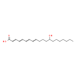 ChemSpider 2D Image | 13-Hydroxy-2,4,6,8-icosatetraenoic acid | C20H32O3