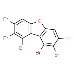 ChemSpider 2D Image | 1,2,3,7,8,9-Hexabromodibenzo[b,d]furan | C12H2Br6O