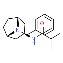 ChemSpider 2D Image | N-[(3-exo)-8-Benzyl-8-azabicyclo[3.2.1]oct-3-yl]-2-methylpropanamide | C18H26N2O