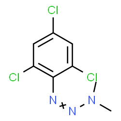 ChemSpider 2D Image | 3,3-Dimethyl-1-(2,4,6-trichlorophenyl)-1-triazene | C8H8Cl3N3